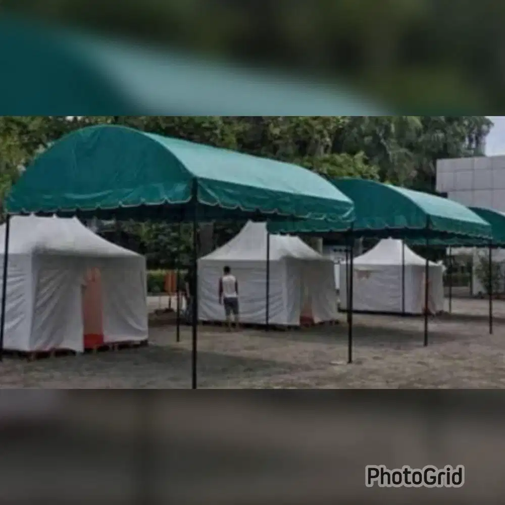 Tenda teratak, tenda kanopi kain, tenda pesta, tenda payung