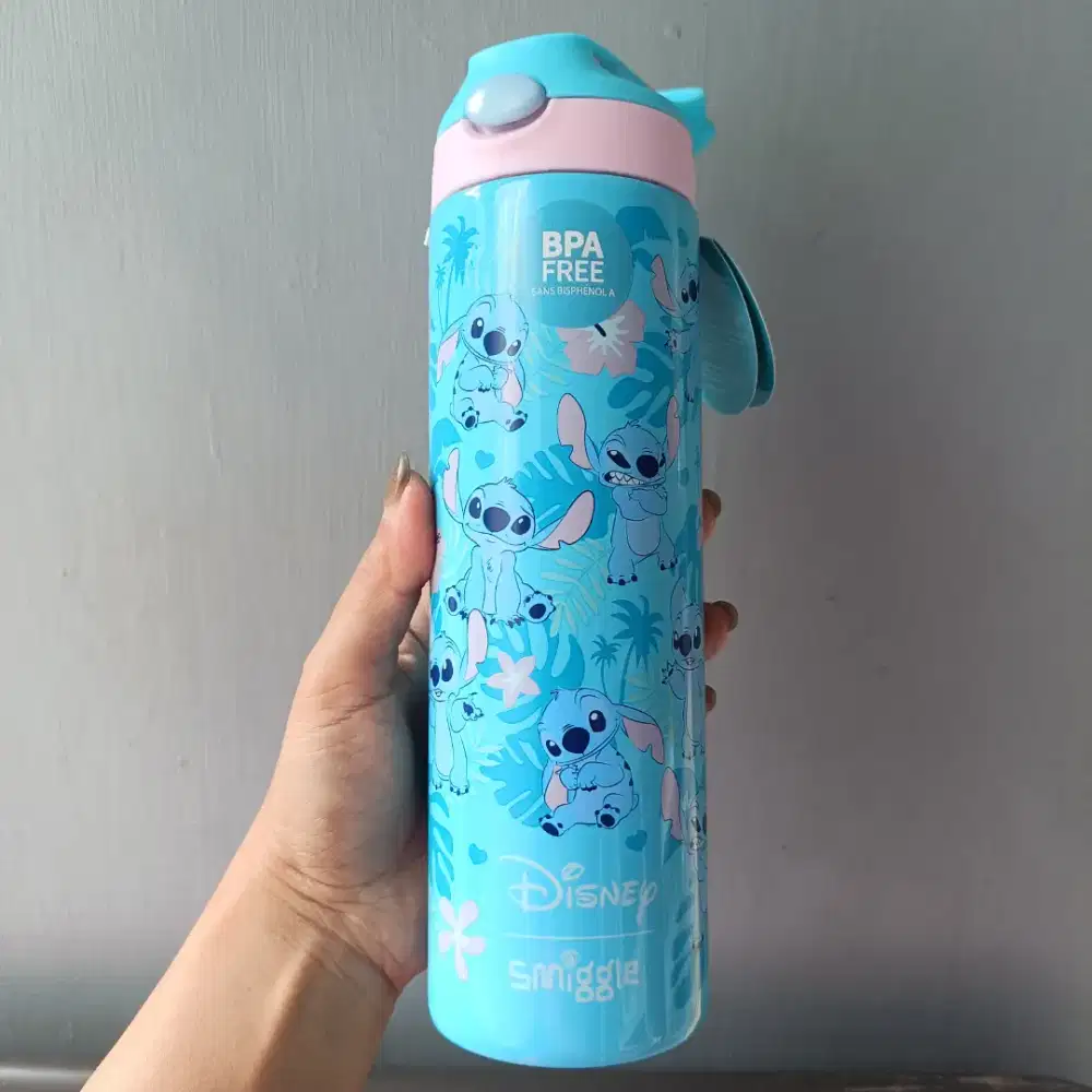 Tumbler botol minum Smiggle disney biru stainles steel 18 oz