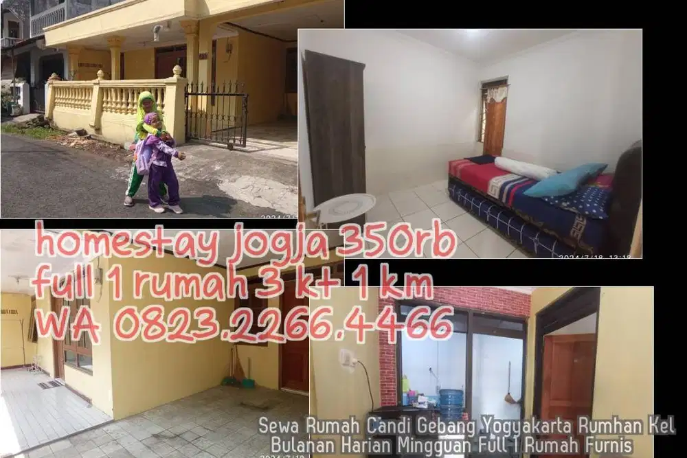 Sewa Rumah Candi Gebang Yogyakarta Rumhan Kel  Bulanan Harian Mingguan