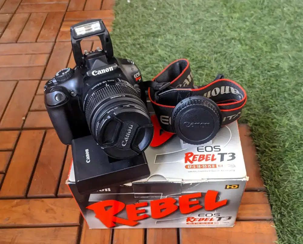 Camera DSLR Canon EOS Rebel T3 / EOS 1100D Mulus Fullset Second