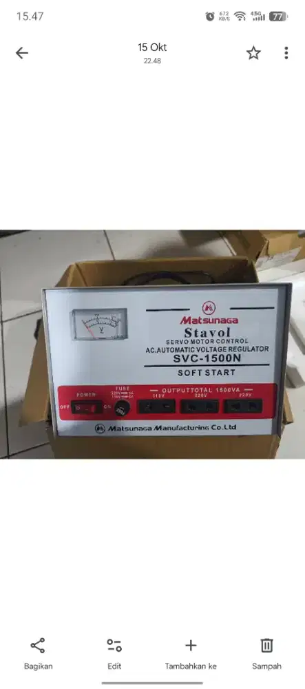 Jual stabilizer kondisi baru jual harga murah aja