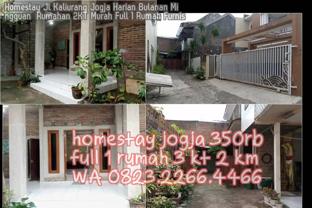 Homestay Jl Kaliurang Jogja Harian Bulanan Mingguan  Rumahan 2KT Murah
