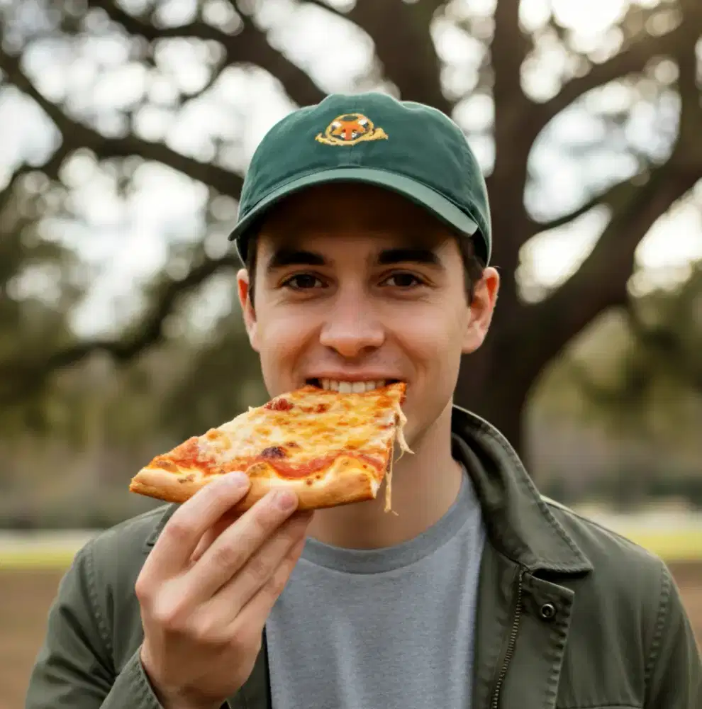 Topi Vintage Logo Rubah Lucu Original Second Warna Hijau Botol