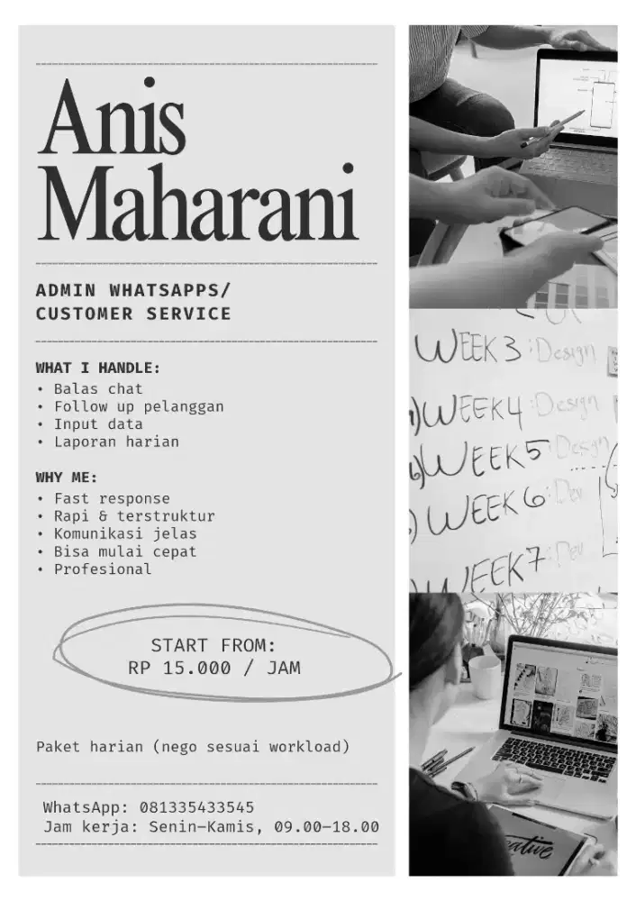 Admin WhatsApps/ CS - Fast Responce