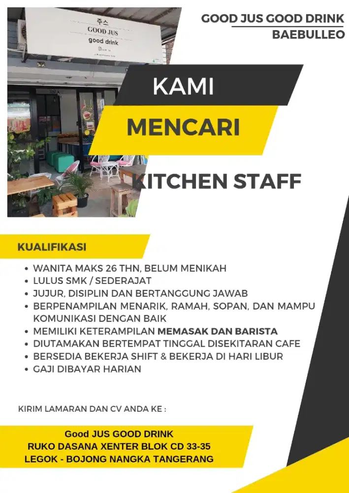 Crew dapur (Wanita, daerah legok-bonang)