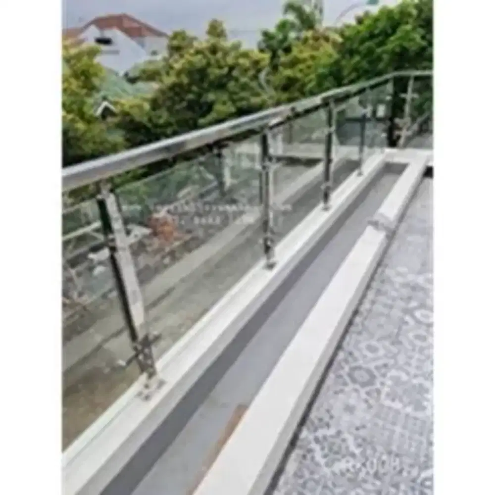 001 balkon reling tangga stenlis kaca