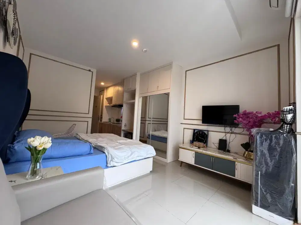 Dijual satu unit apartemen mataram city full furnished hadap selatan ( kolam renang) lokasi startegis palagan tentara pelajar