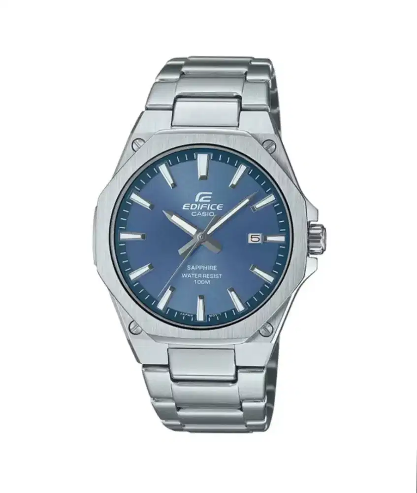 Casio Edifice Slim Blue Dial Full Set New