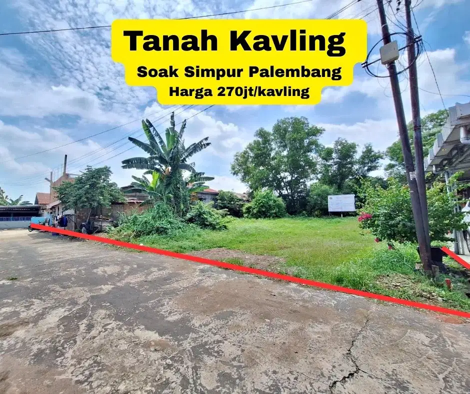 Dijual Tanah Murah di Soak Simpur Sukabangun Palembang