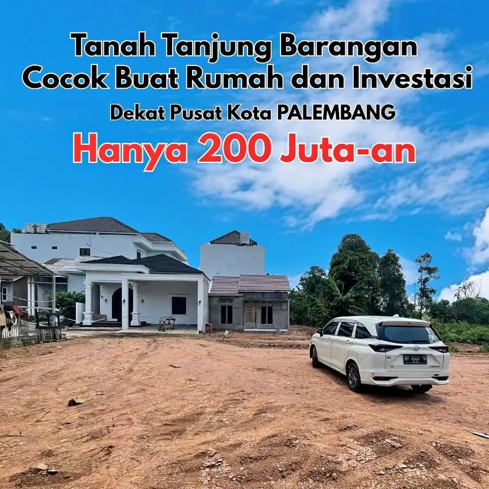 Dijual Tanah Murah di Tanjung Barangan Palembang