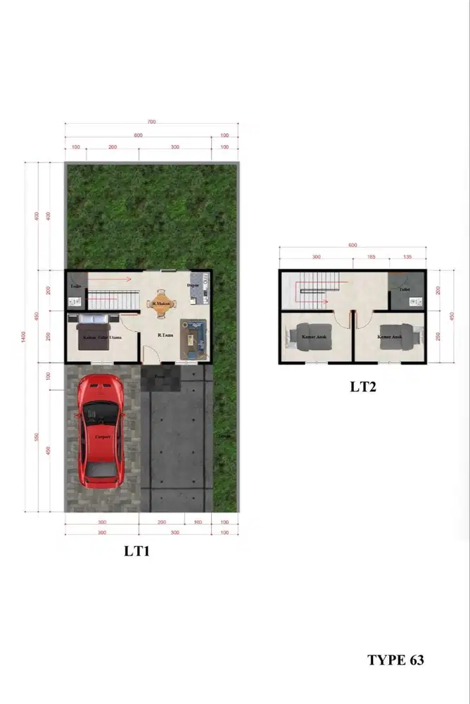 Dijual Rumah Mewah 2 Lantai di Naskah Km. 6 Palembang