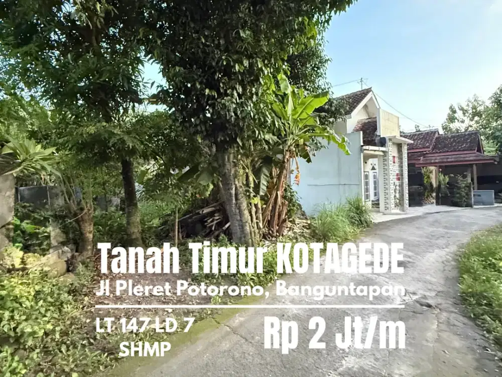 tanah murah timur kotagede dekat balong waterpark