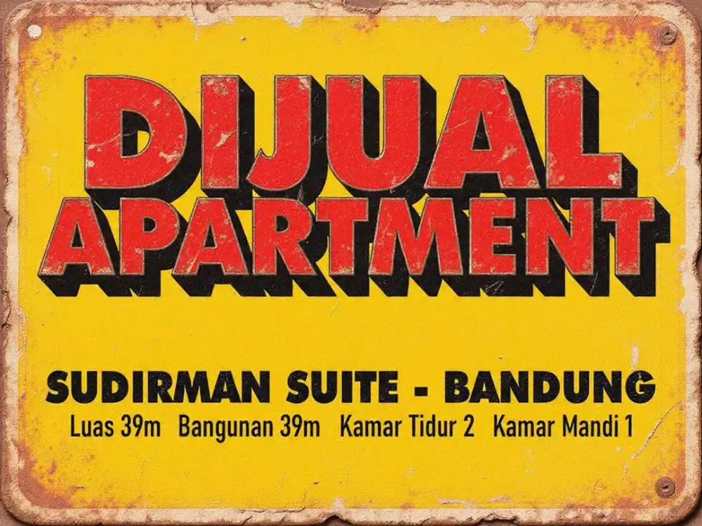 JUAL APARTMENT MURAH, SUDIRMAN SUITES, BANDUNG, SUDIRMAN, ASIA AFRIKA,