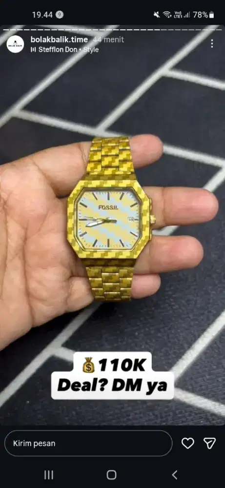 Jam Fosil unik jarang ada