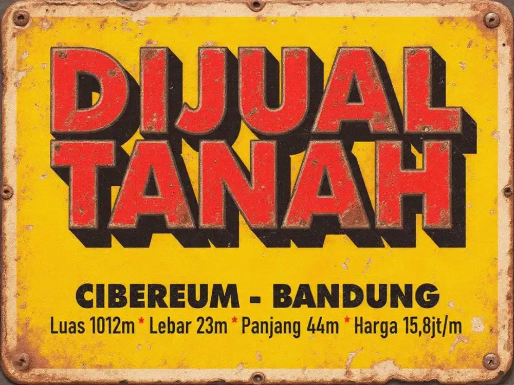 JUAL TANAH MAIN ROAD DI, CIBEREUM, ANDIR, CIMAHI TENGGAH, SUDIRMAN, BANDUNG,