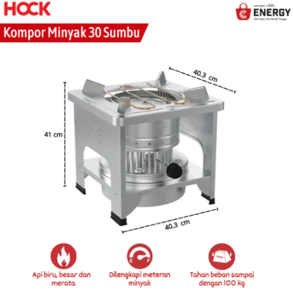 Baru kompor minyak tanah hock aluminium 30 sumbu