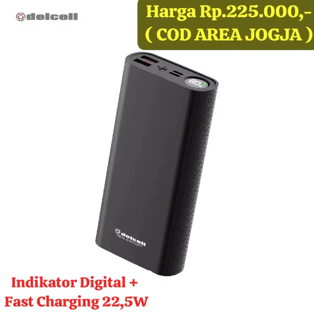 Powerbank Delcell 20000mah 22,5watt ( COD JOGJA )