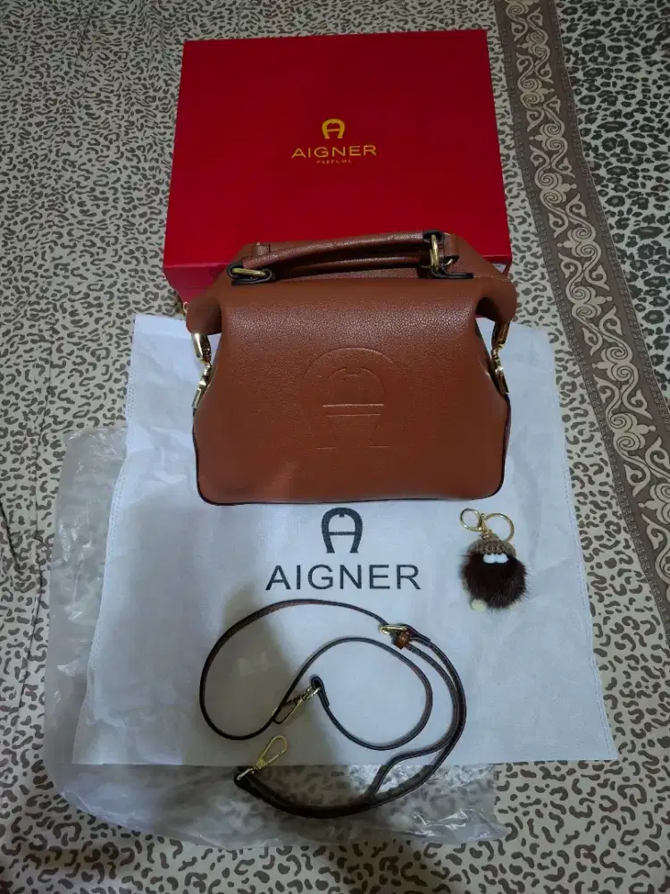 Tas AIGNER Roma Handtasche Glee Beagle Red Brown