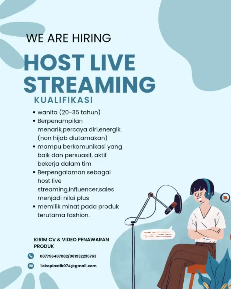 Host Live streaming di bidang Fashion