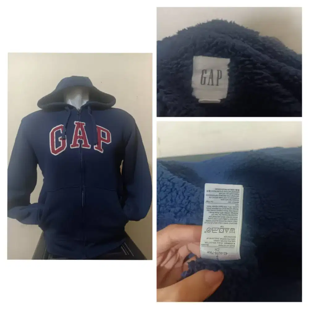 JAKET ZIPPER GAP NAVY MEWAH