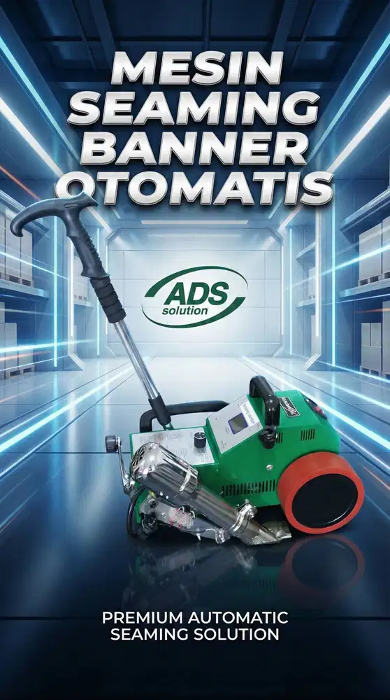 MESIN SEAMING / LEM BANNER FULL OTOMATIS BISA JALAN SENDIRI