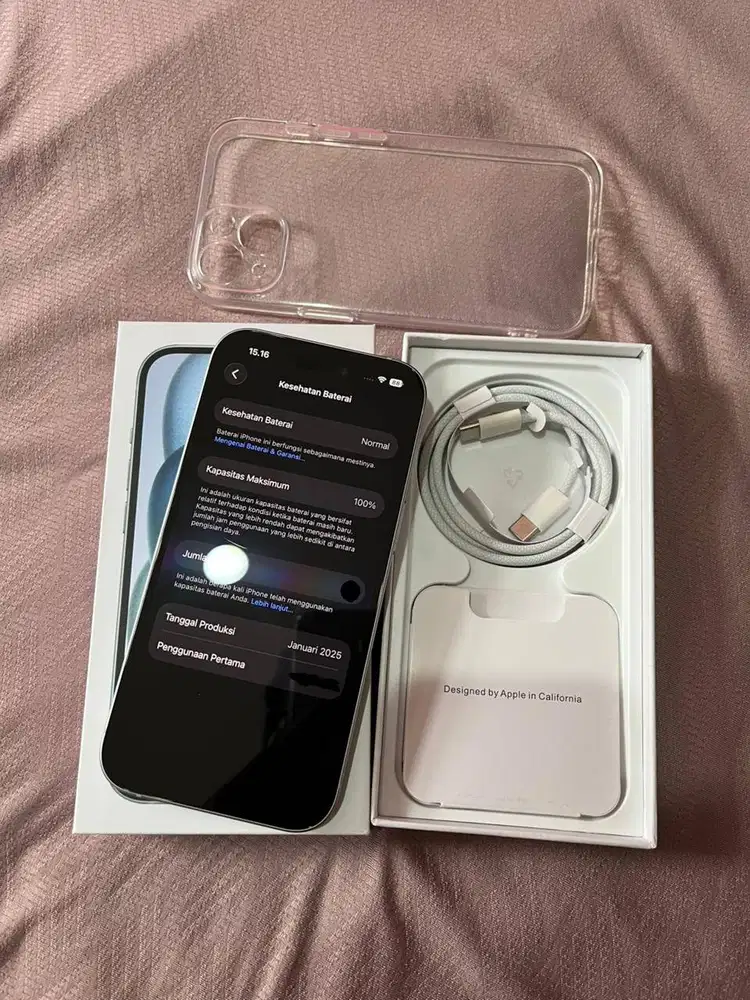 Iphone 15 128Gb Blue All Operator Garansi ON Bh 100% Fullset Like New