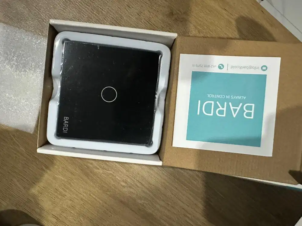 Bardi wallswitch touch EU 1 Gang Black