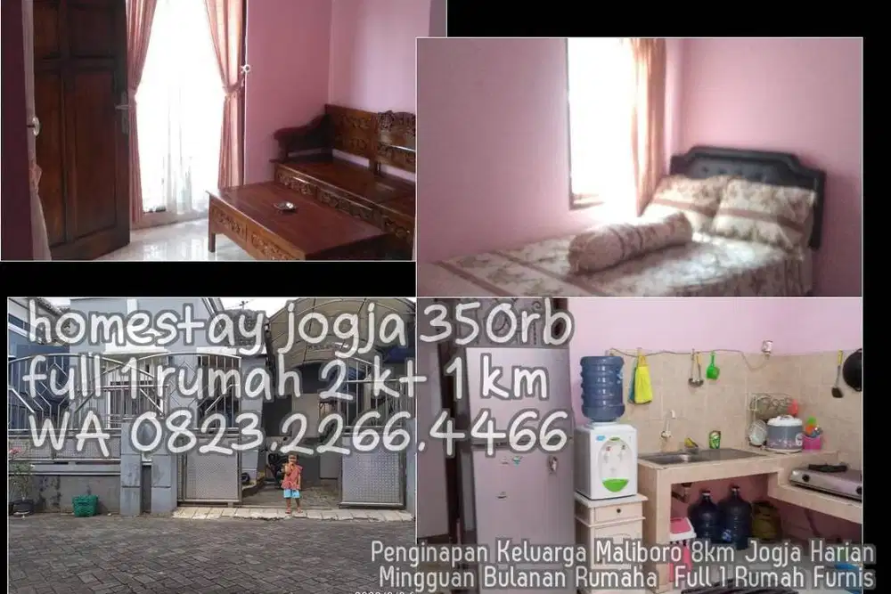 Penginapan Keluarga Maliboro 8km Jogja Harian Mingguan Bulanan Rumaha
