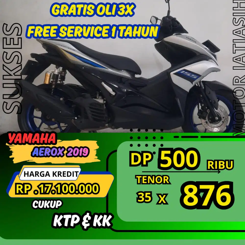 PROMO DP MURAH YAMAHA AEROX 2019 BISA CASH/KREDIT