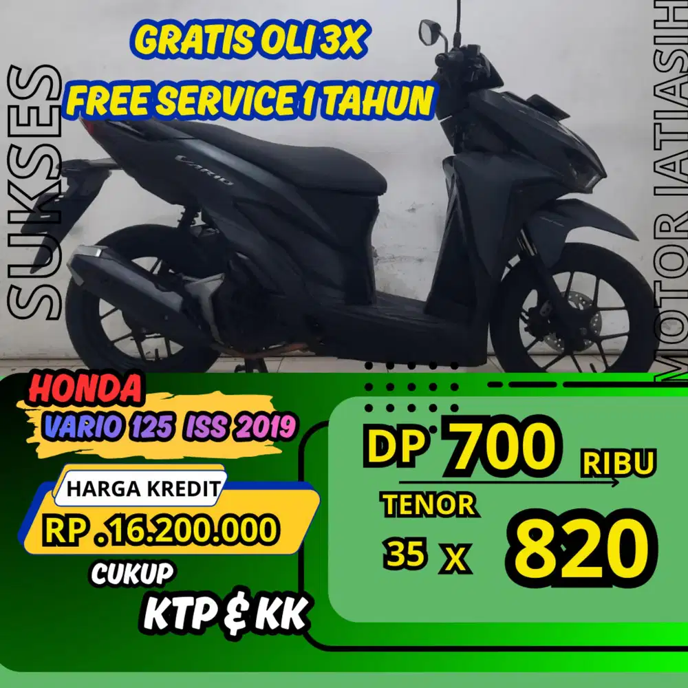 PROMO DP MURAH HONDA VARIO 125 ISS 2019 DP 700 RIBU BISA CASH/KREDIT