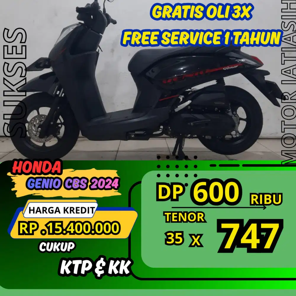 PROMO DP MURAH HONDA GENIO CBS 2024 DP 600 RIBU BISA CASH/KREDIT