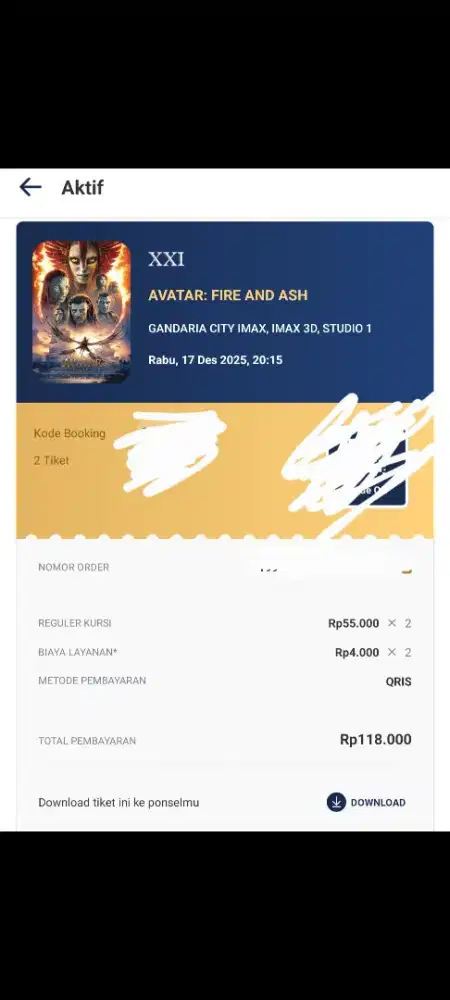 2 tiket i max digandaria city jam 20:15