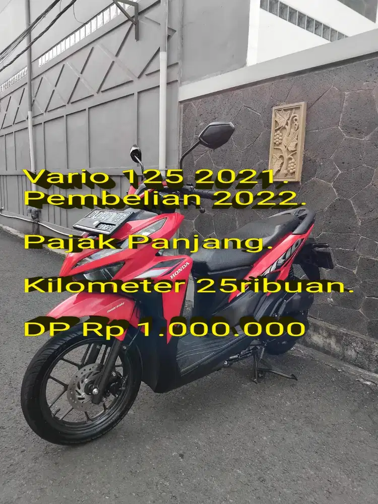 Vario 125 2021. Beli2022. Pajak Panjang. KM Low. Mulus. Cash/Kredit/TT