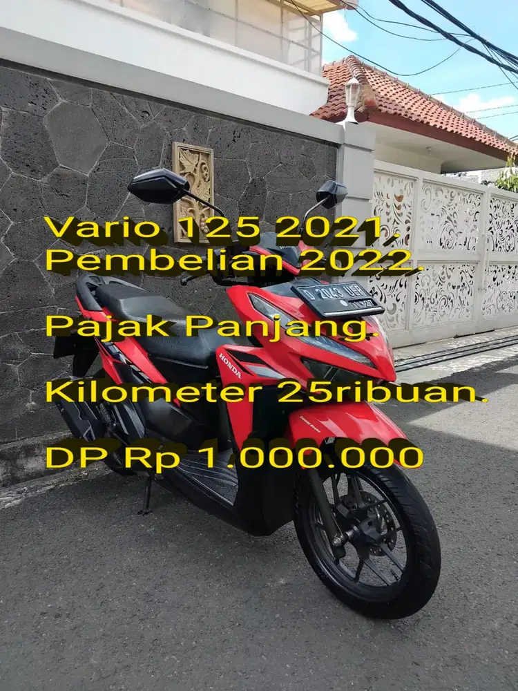 Vario 125 2021. Beli2022. Pajak Panjang. KM Low. Mulus. Cash/Kredit/TT