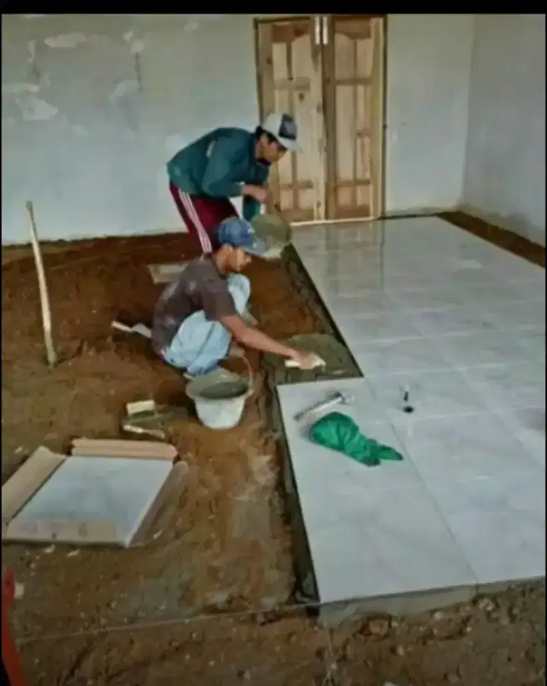 Masang keramik talang air cat rumah masang kanopi dll