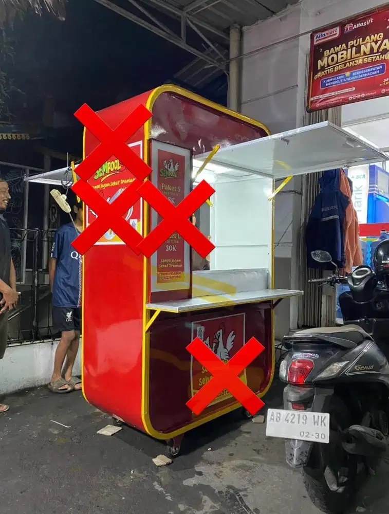 Dijual gerobak merah