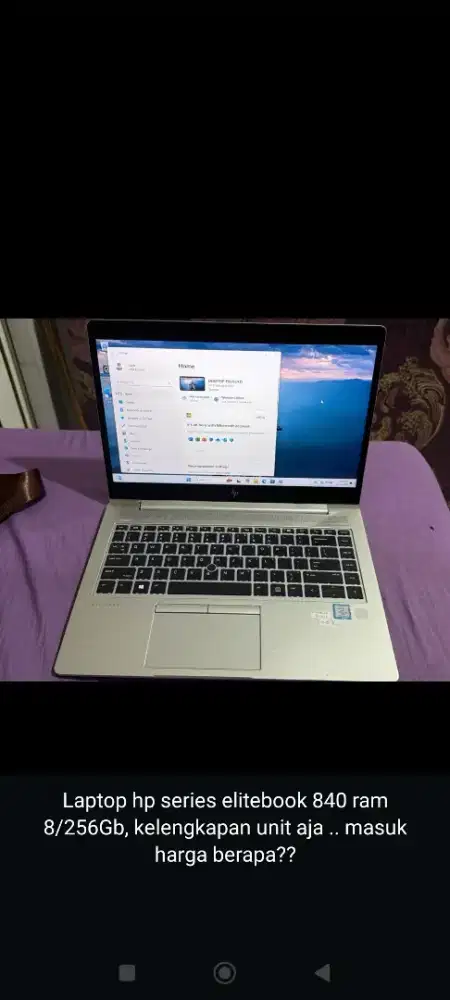 Laptop hp 840 G5 ram 8/256