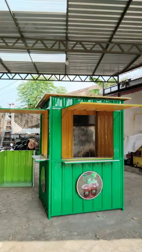 Booth semi kontainer custom, kios jualan