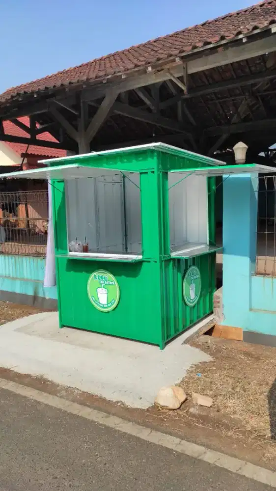 Booth semi kontainer custom, kios jualan