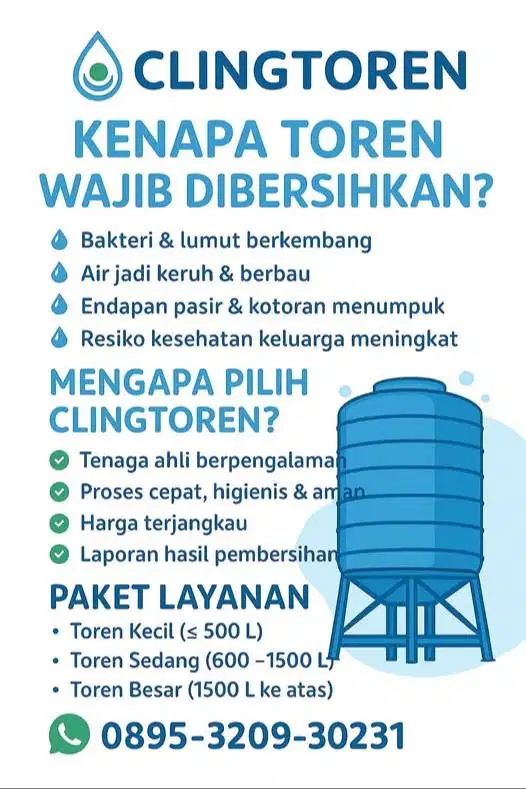 jasa bersihkan toren