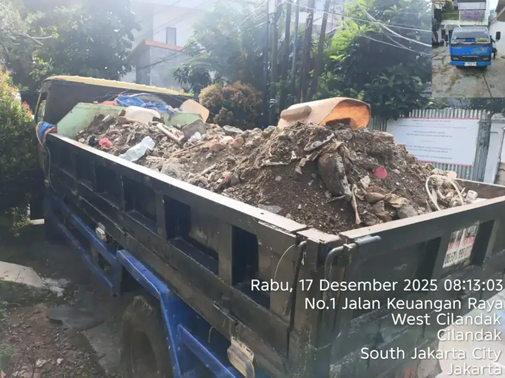 Jasa buang puing dan tanah