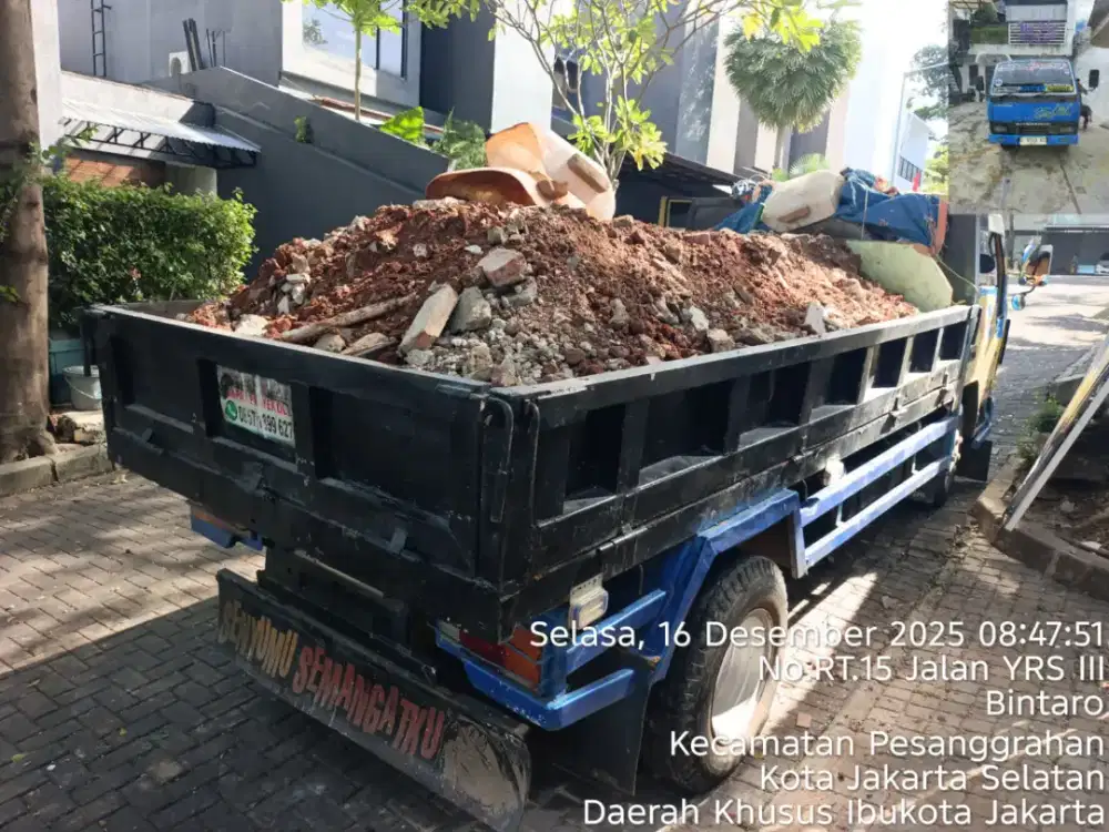 Jasa buang puing dan tanah
