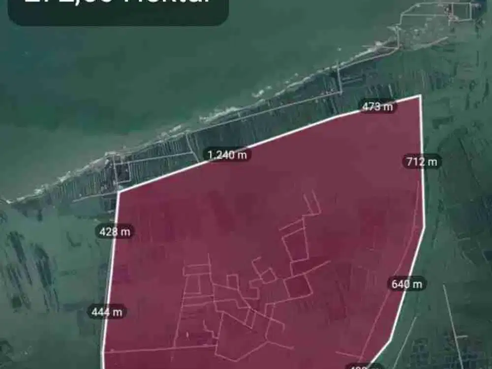 tanah luas murah dekat pantai cocok buat galangan kapal