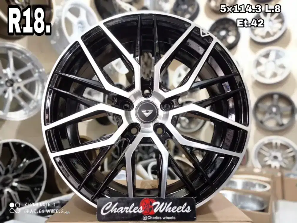 VELG VORSTEINER R18 HITAM POLISH