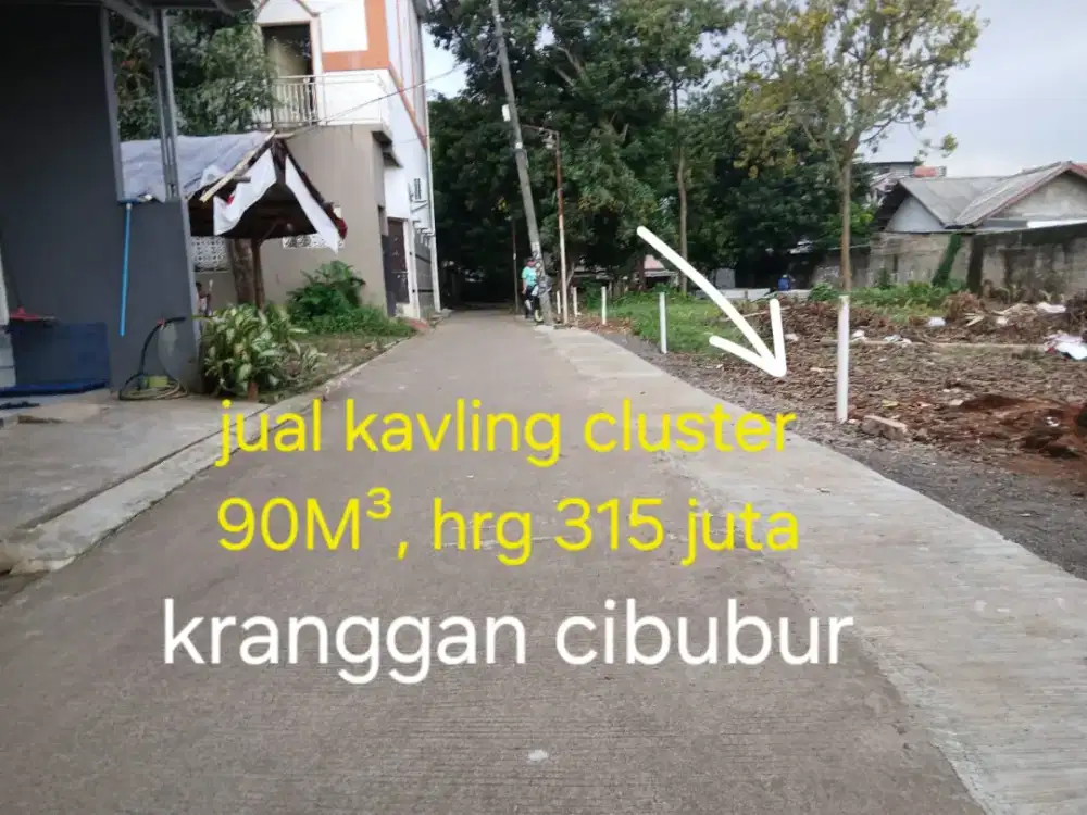 Tanah 90mt Deket jln raya Kranggan Cibubur