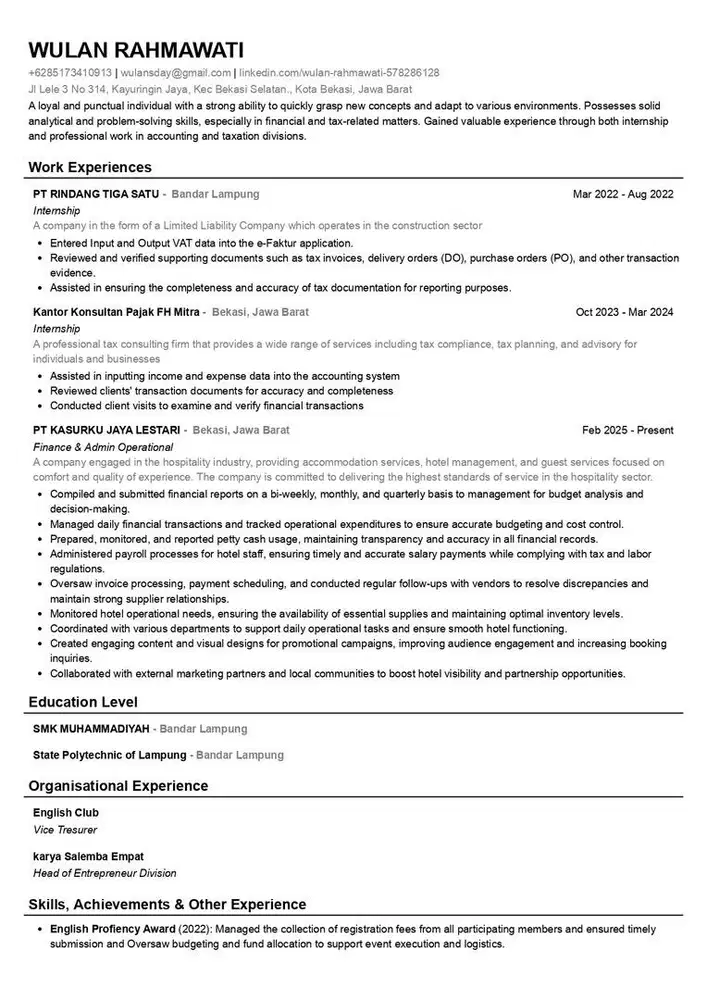 Mencari Pekerjaan Adm/Finance