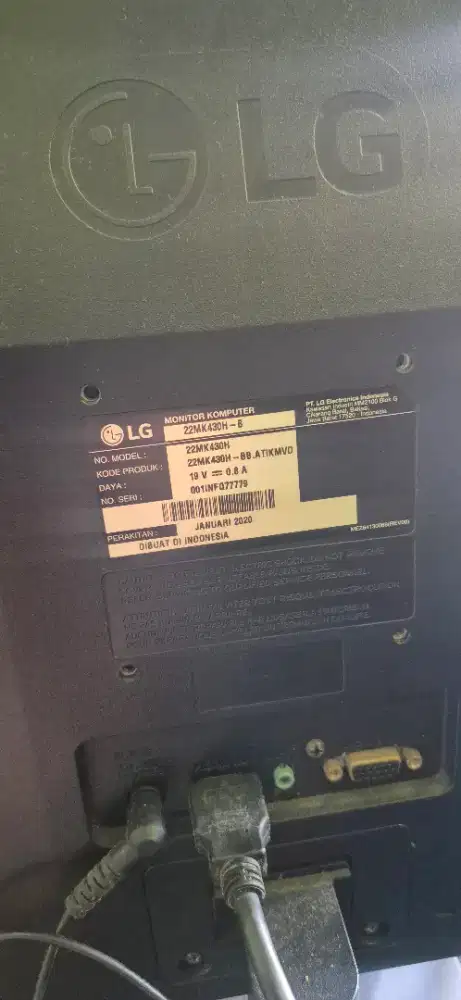 Monitor LG bekas seri 22mk430h