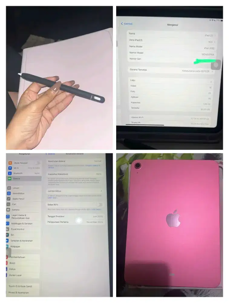 iPad gen 11 128 GB iBox second keyboard + pencil