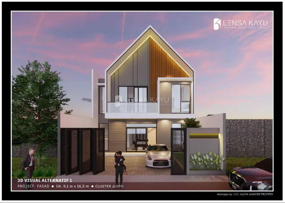 2 Lantai  Mewah Lokasi Strategis Perumahan Cluster Venesia Solobaru.