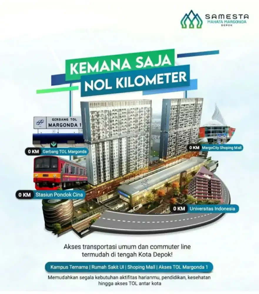 Dijual Apartemen Semesta Mahata Margonda Unit Studio (LT1 dekat lift)
